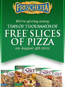 Save the Date: Free Freschetta Pizza by the Slice Coupons on 8/4