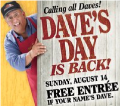 Eat FREE at Famous Dave's Today If...