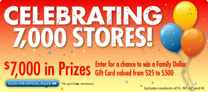 Enter for a Chance to Win a Family Dollar Gift Card