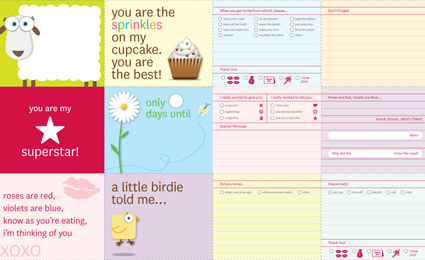 Tool: Free Printable Lunchbox Notes