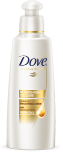 Free sample of Dove Nourishing Oil Care Leave-In Smoothing Cream
