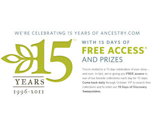 Search Your Past with 15 Days of Free Access to Ancestry.com