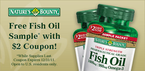 Free sample of Nature's Bounty Fish Oil
