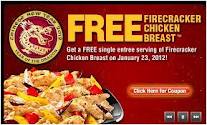 Free sample of Firecracker Chicken Breast from Panda Express on January 23rd