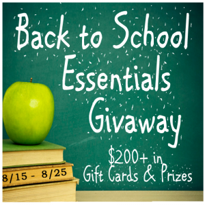 Back to School Essentials Prize Pack Giveaway $200 + Value!
