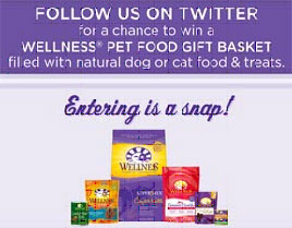 Follow @wellnesspetfood on Twitter For a Chance to Win a Wellness Pet Food Gift Basket