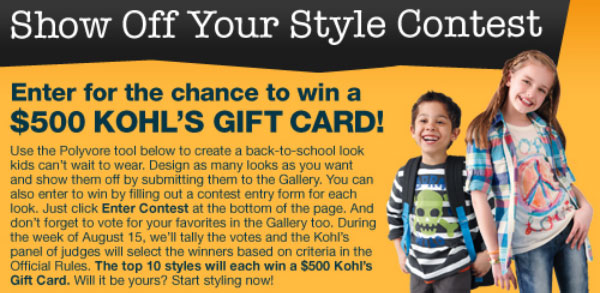 Enter to Win $500 Kohl’s Gift Card