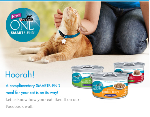 Get a Free SmartBlend Meal for Your Cat from Purina One
