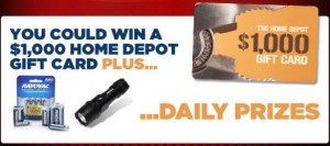Win a $1,000 Home Depot Gift Card & Daily Prizes from Rayovac