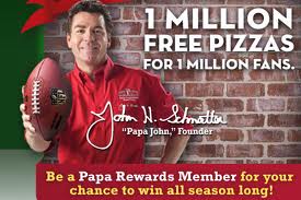 Free pizza from Papa Johns