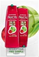 Free sample of Garnier Fructis® Color Shield Shampoo and Conditioner