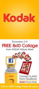 Free 8x10 Photo Collage from KODAK December 5-11