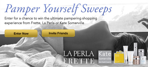 Enter to win a $1,000 Shopping Spree to Frette, La Perla, or Kate Somerville from Gilt Home!