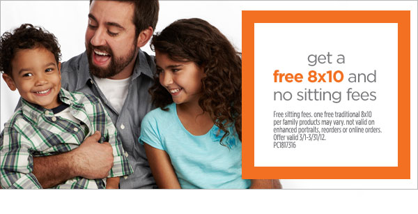 Free 8×10 portrait from JCPenney