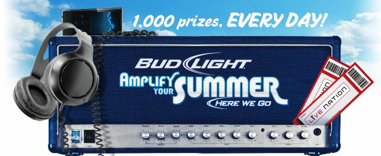 Win free prizes from Bud Light