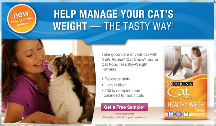 Free Sample of Purina Cat Chow Healthy Weight Cat Food