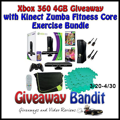 Xbox 360 4GB Giveaway with Kinect Zumba Fitness Core Exercise Bundle
