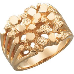 61% off 14k Rose Gold Nugget Ring Size 18.75