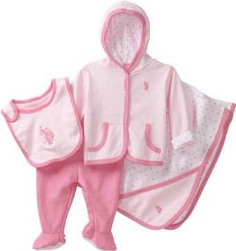 30% off U.S. POLO ASSN. Baby-Girls Newborn Four Piece Pant Gift Set