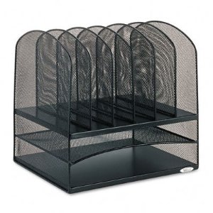 39% off Safco Mesh Desk Organizer with Two Horizontal and Six Upright Sections (3255BL)