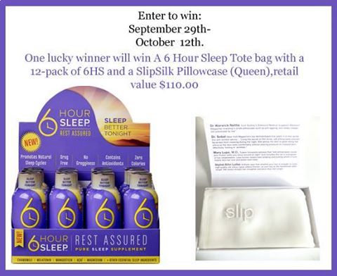 6 Hour Sleep & SlipSilk Pillowcase Prize Pack Giveaway