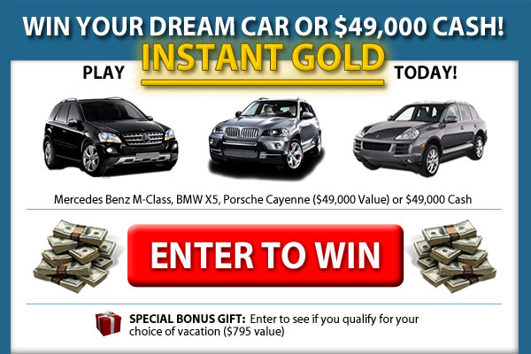 Win your Dream car or $49,000 cash!