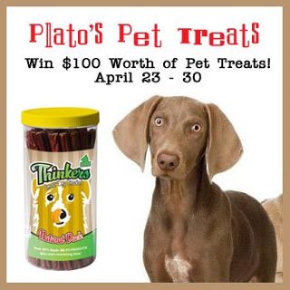 $100 of Plato Pet Treats Giveaway