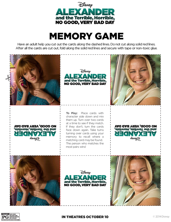 Alexander and the Terrible Memory Game for Kids