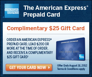 Load an American Express Prepaid Card, Get a $25 Gift Card!