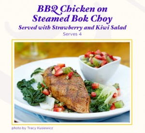 BBQ Chicken on Steamed Bok Choy Recipe