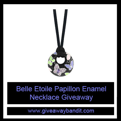 Belle Etoile Papillon Enamel Necklace Giveaway