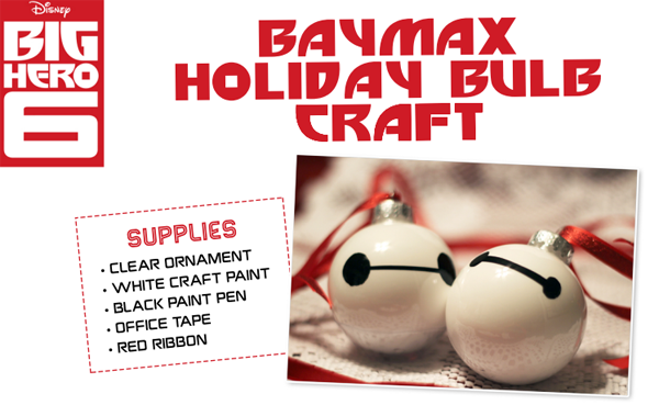 Big Hero 6 Baymax Christmas Ornament Bulb Craft