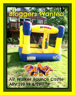 Bloggers Wanted: Blast Zone Air Walker Bounce Castle Giveaway Event