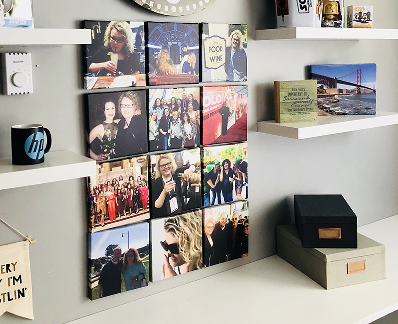 How to Personalize a Blogger Home Office with Canvas Prints
