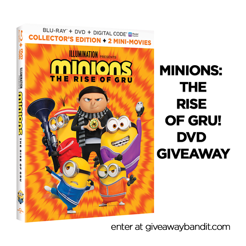 Minions: The Rise of Gru! DVD Giveaway